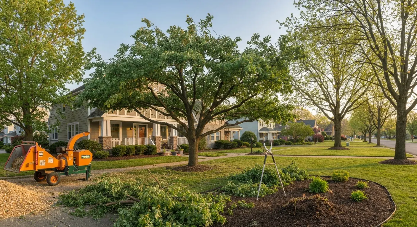Tree trimming and canopy raising