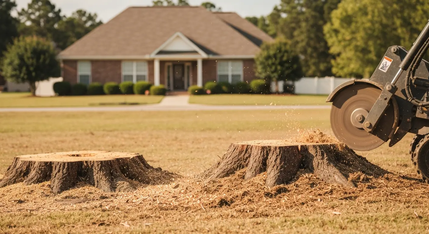 Stump grinding equipment