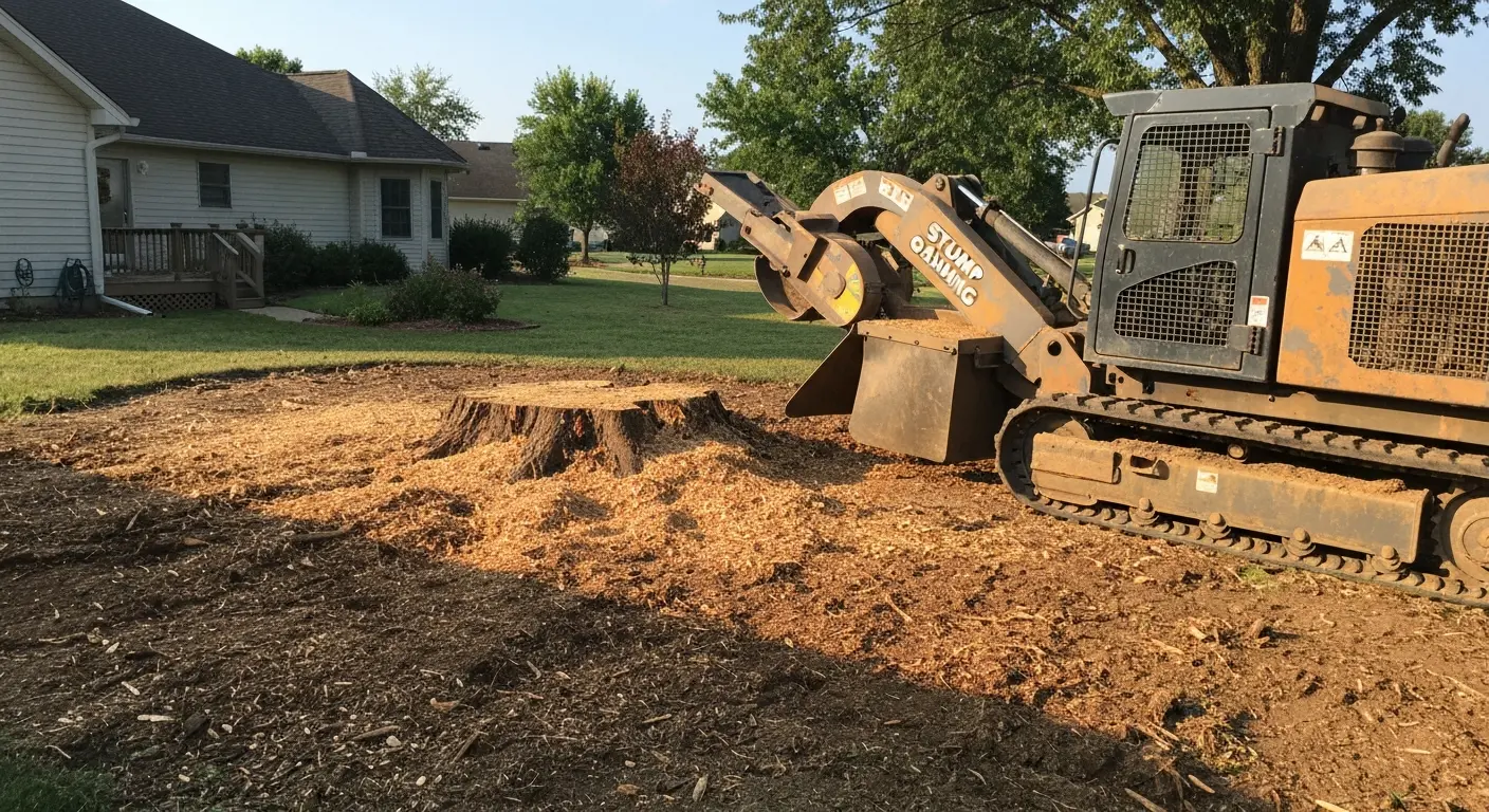 Stump grinding equipment
