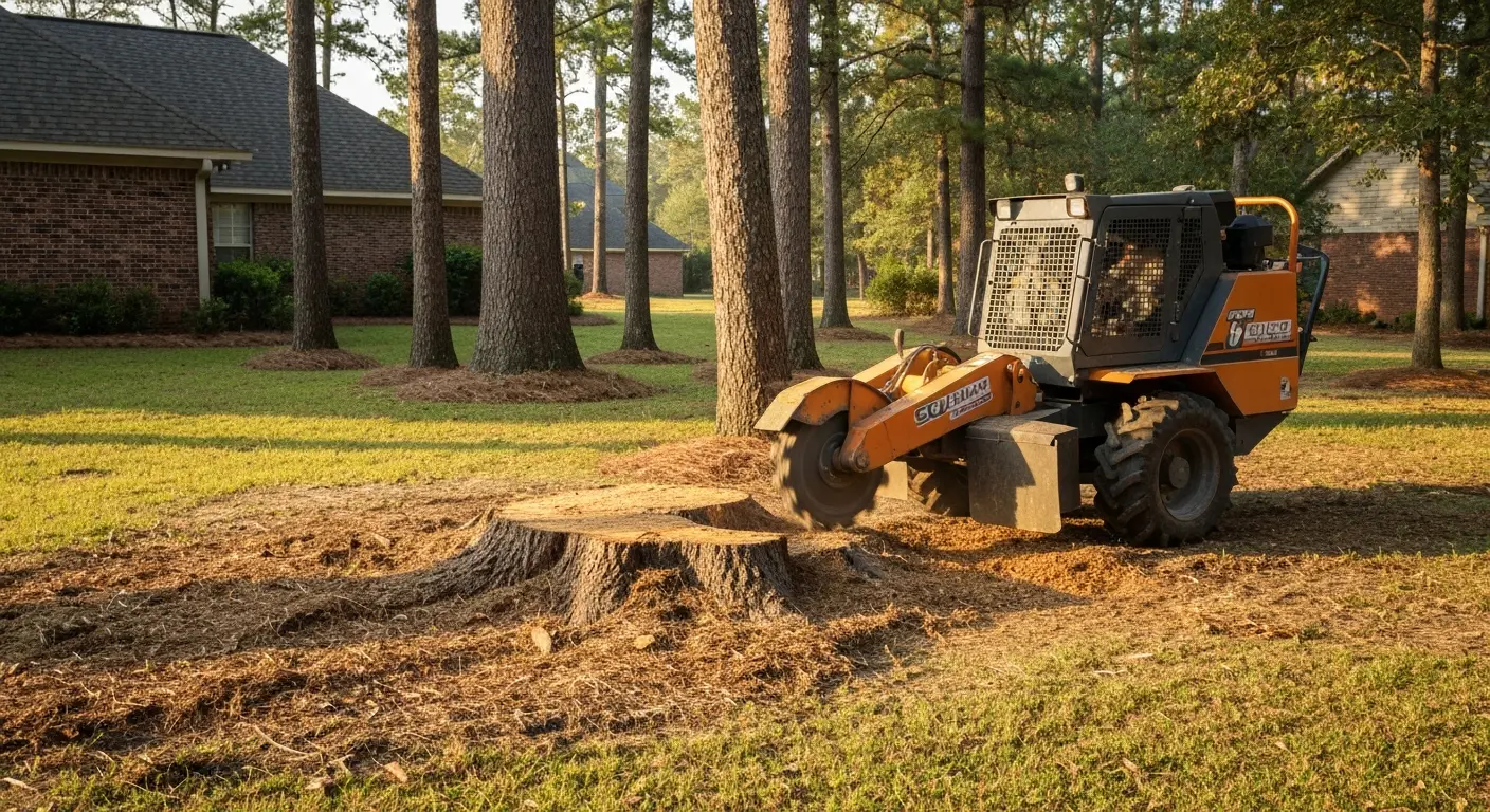 Stump grinding work