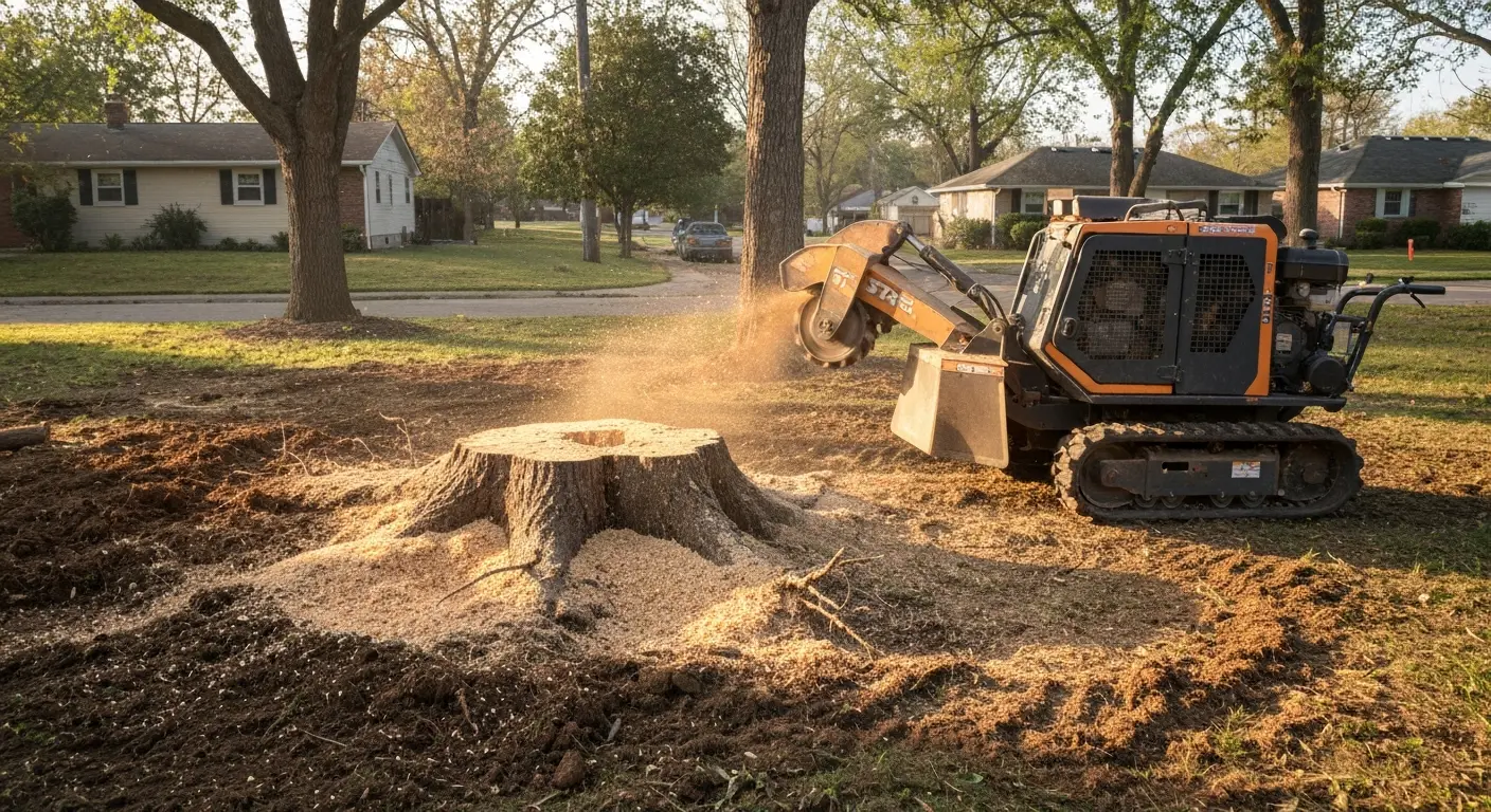 Stump grinding service