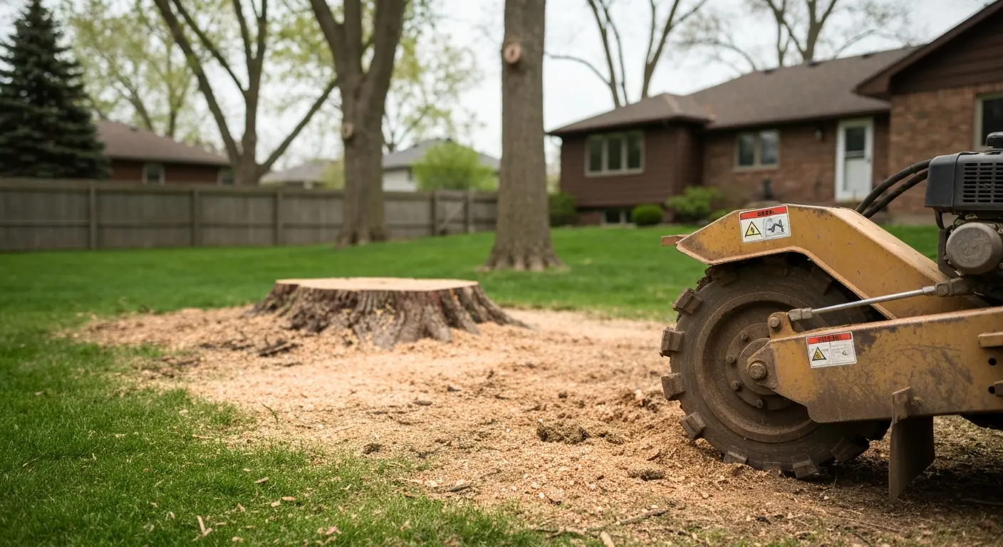 Stump grinding service