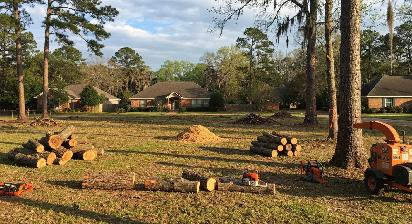 Tree removal in Pearl residential area