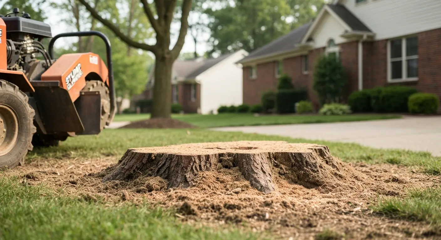 Stump grinding service