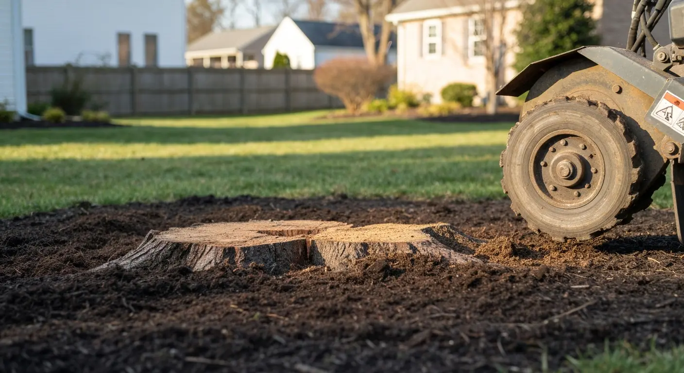 Stump grinding service