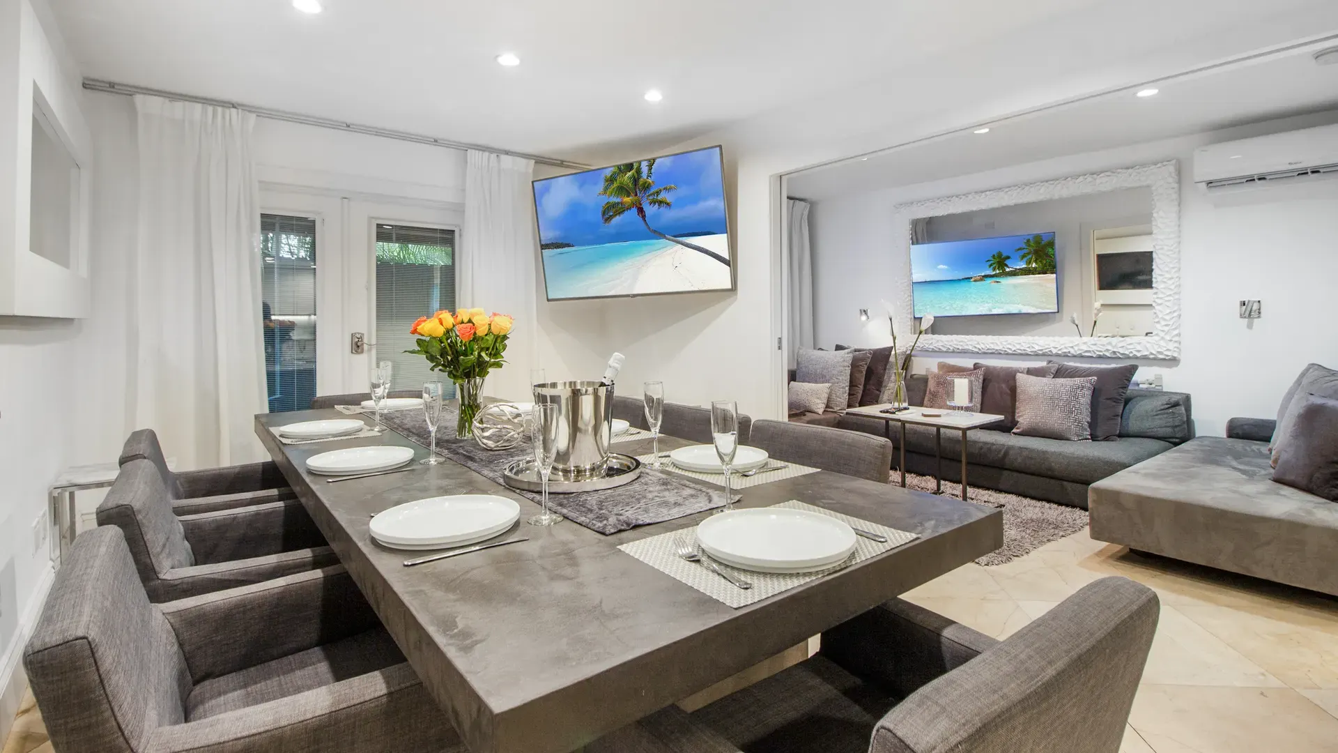 South beach miami drone view