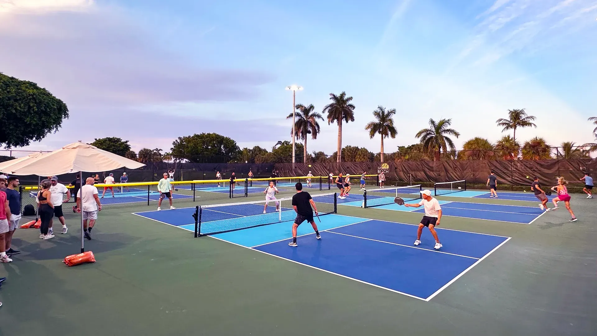 South beach miami drone view