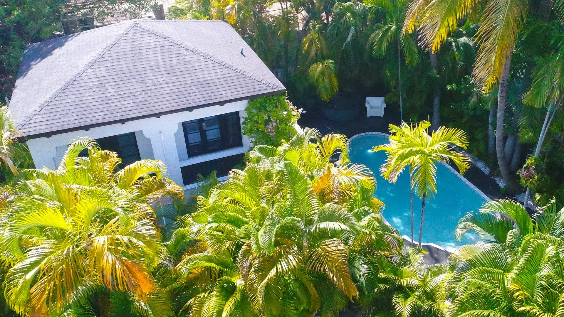 South beach miami drone view