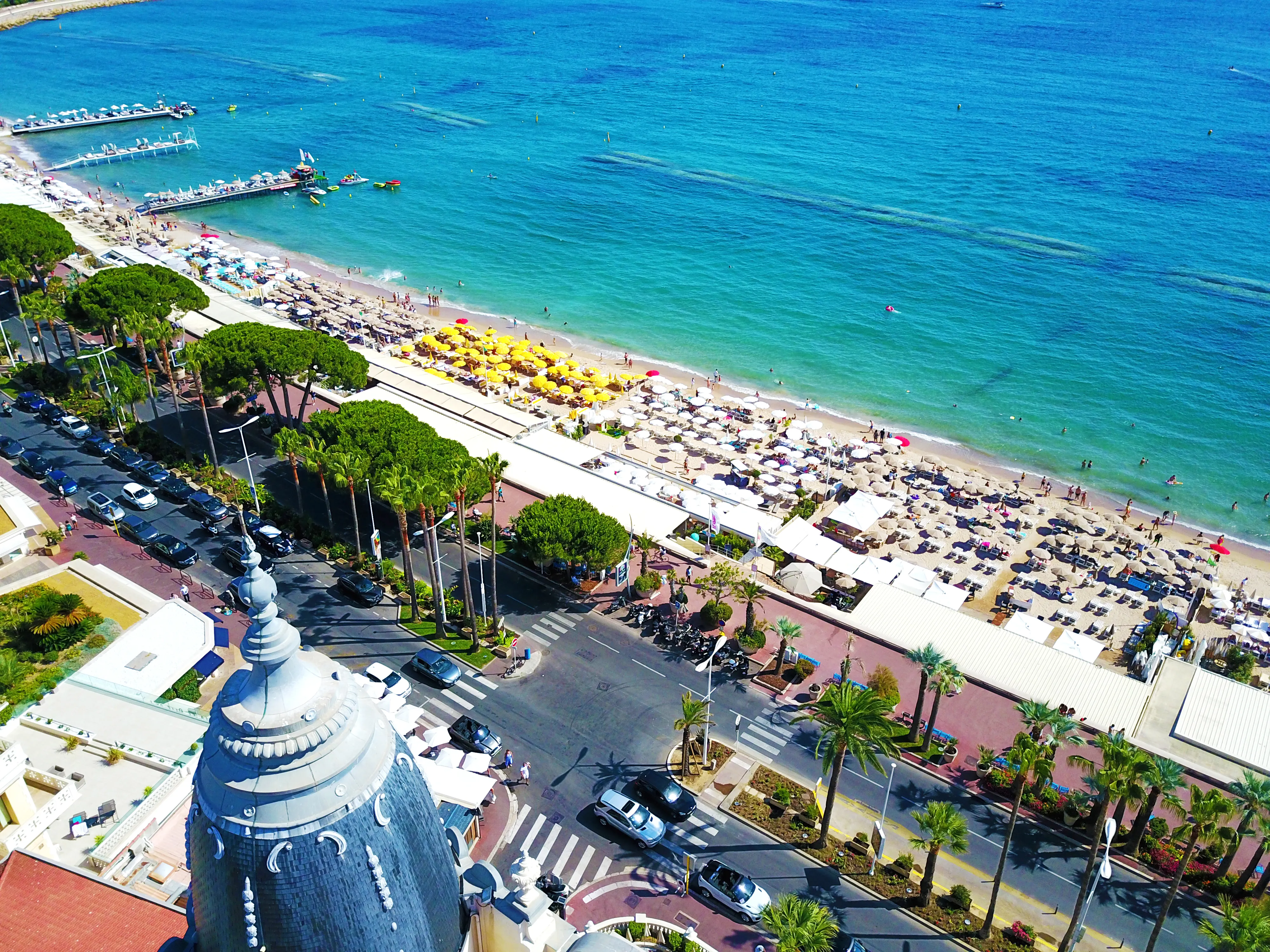 South beach miami drone view