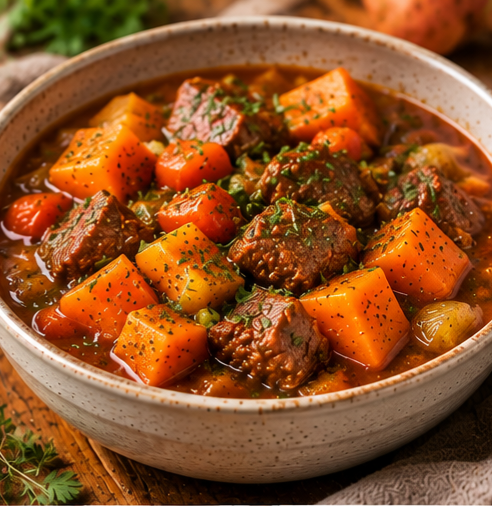 Beef and sweet potato stew