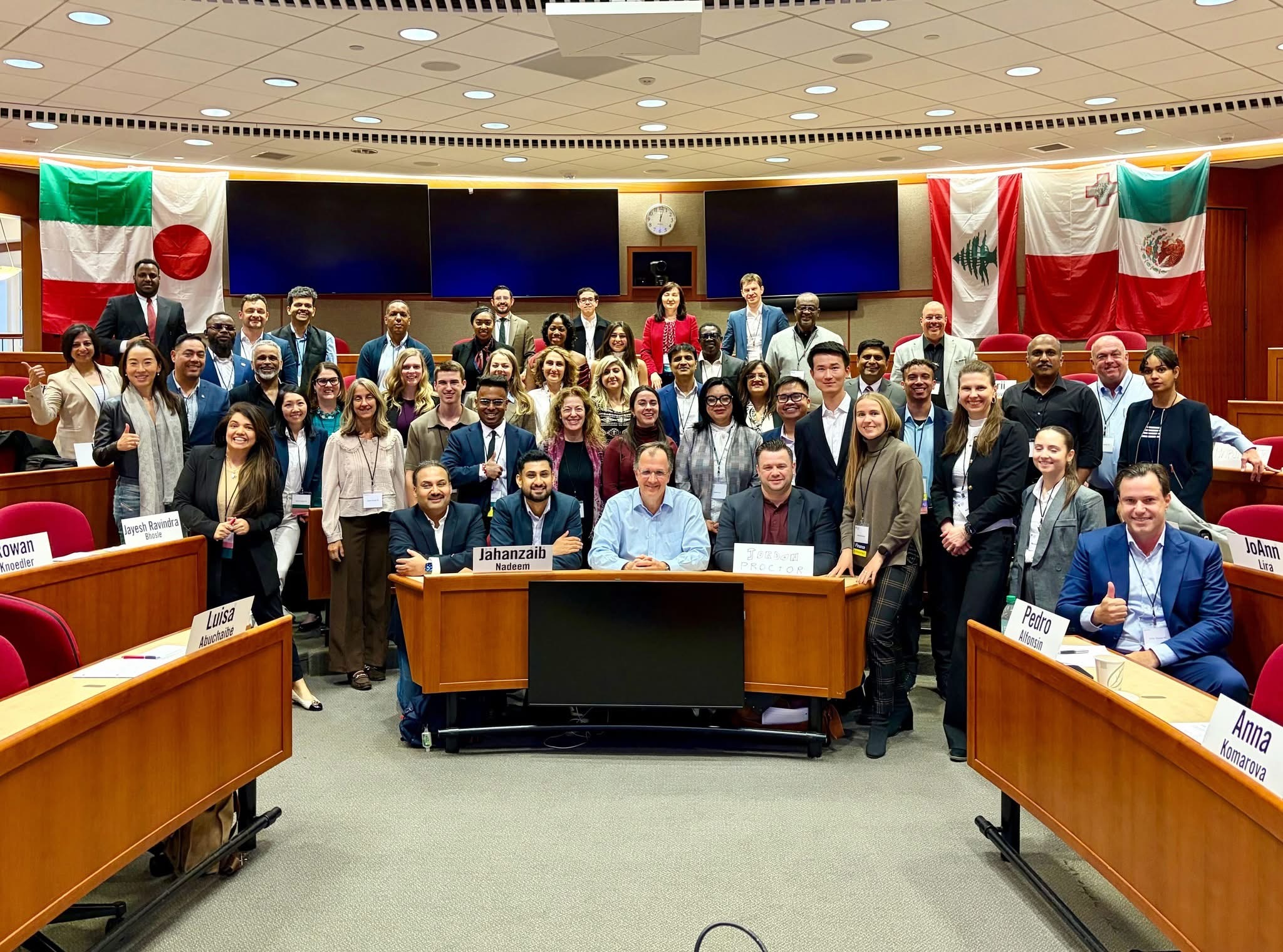 Jay Adewole at Harvard Business School with a global cohort