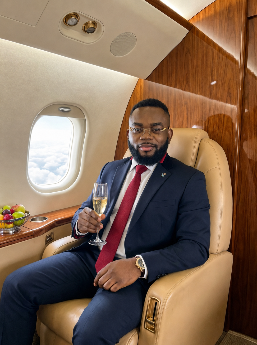 Jay Adewole traveling for business