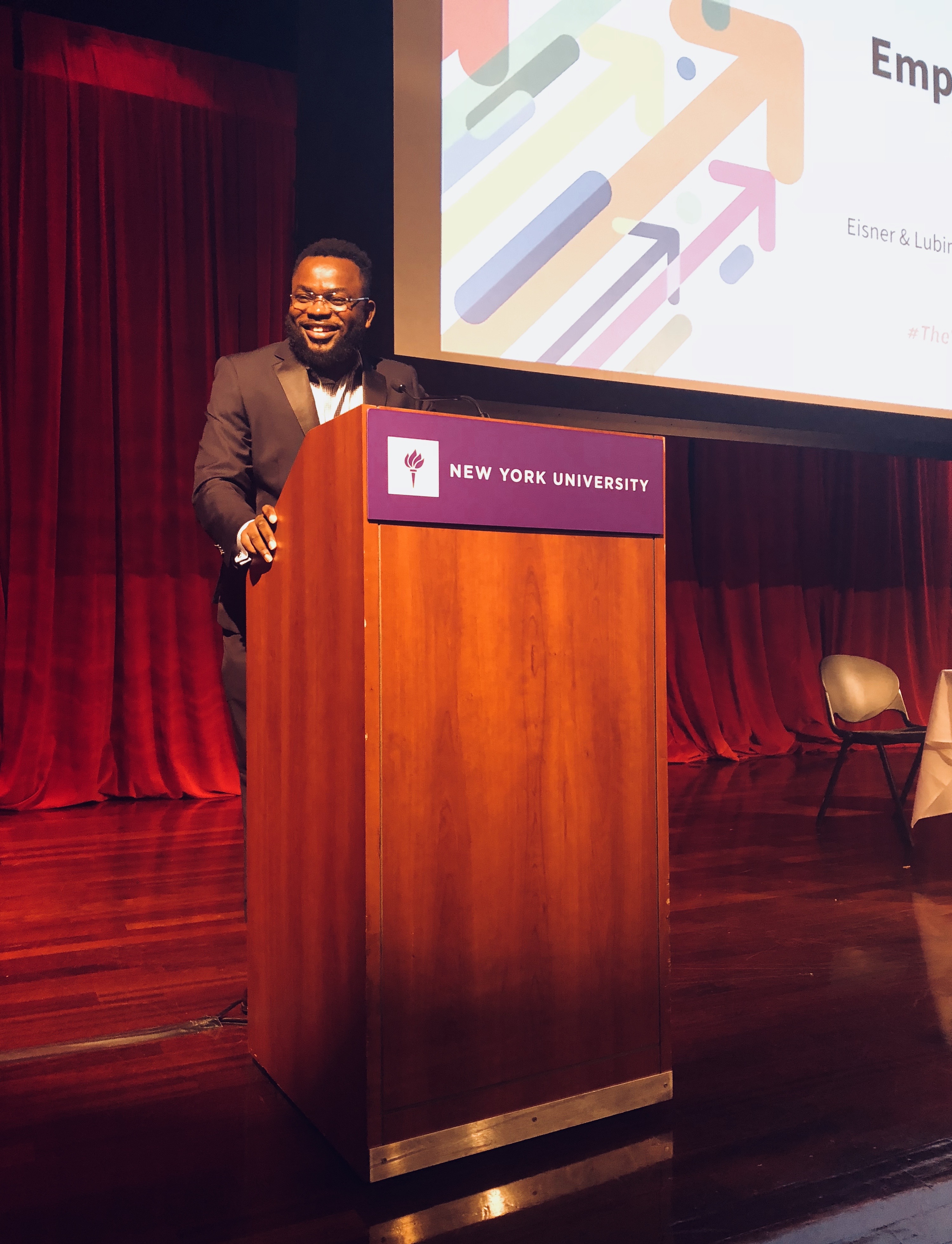 Jay Adewole at a leadership event