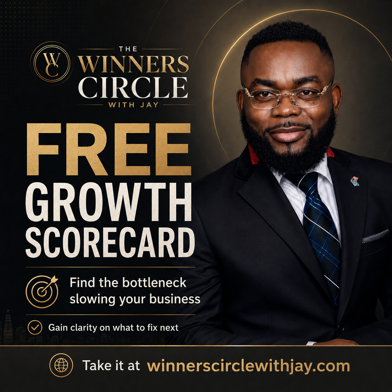 Olanrewaju Jay Adewole — business coach, strategist, author and host of The Winners Circle Podcast