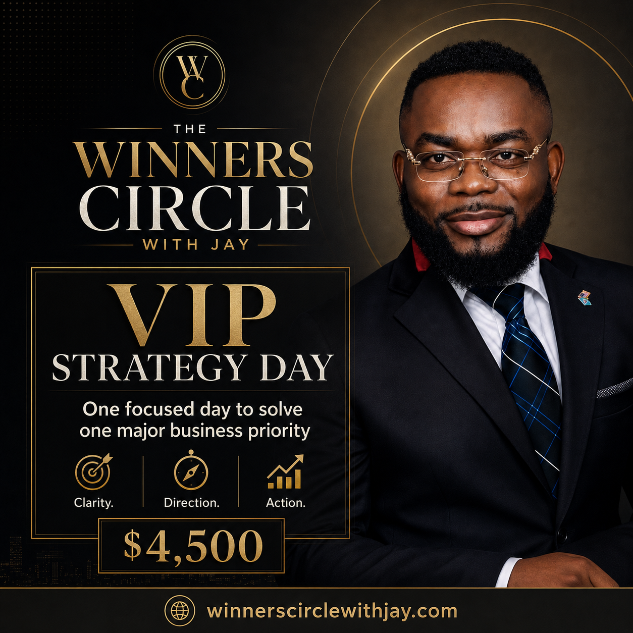 Olanrewaju Jay Adewole — business coach, strategist, author and host of The Winners Circle Podcast