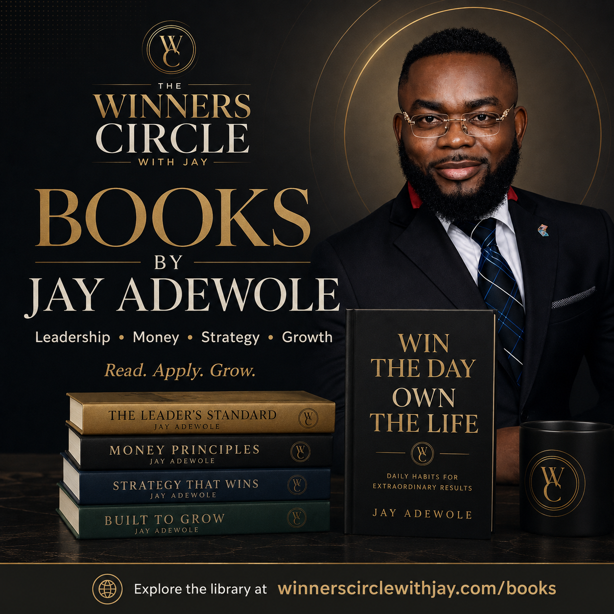 Olanrewaju Jay Adewole — business coach, strategist, author and host of The Winners Circle Podcast