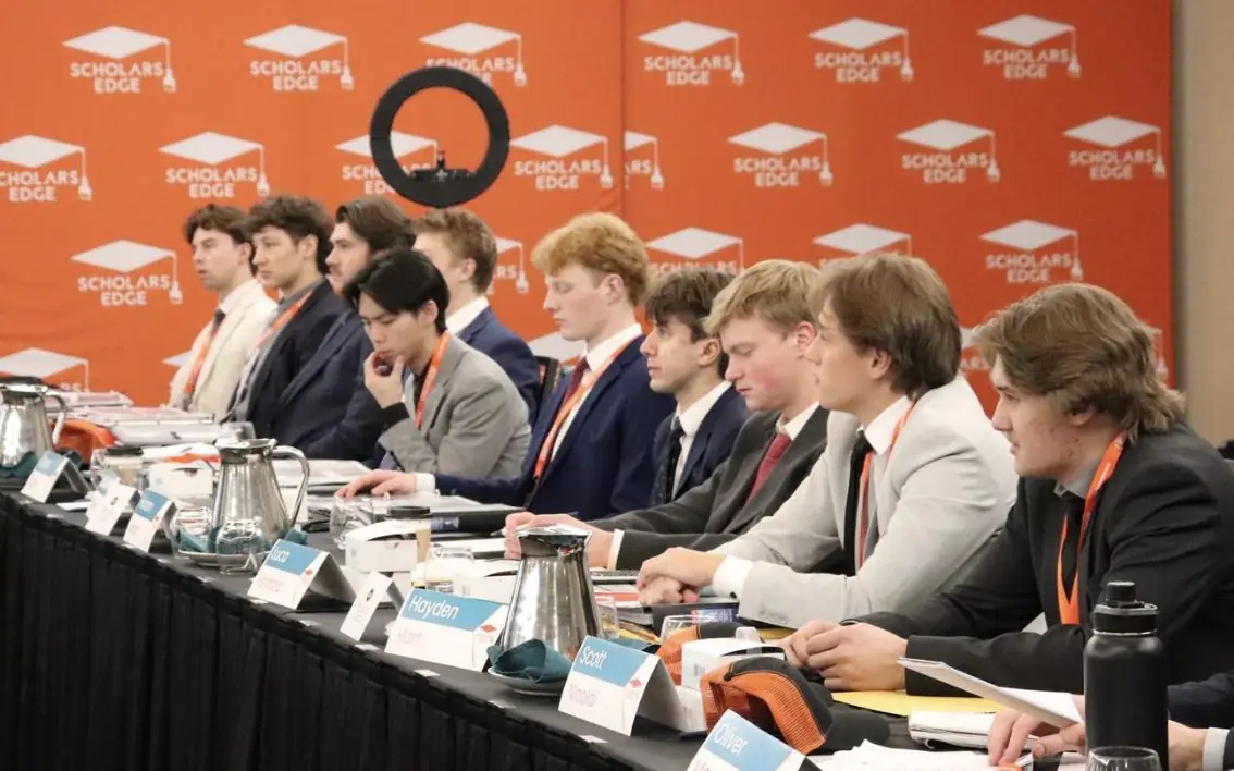 Scholars Edge student-operators at a training session