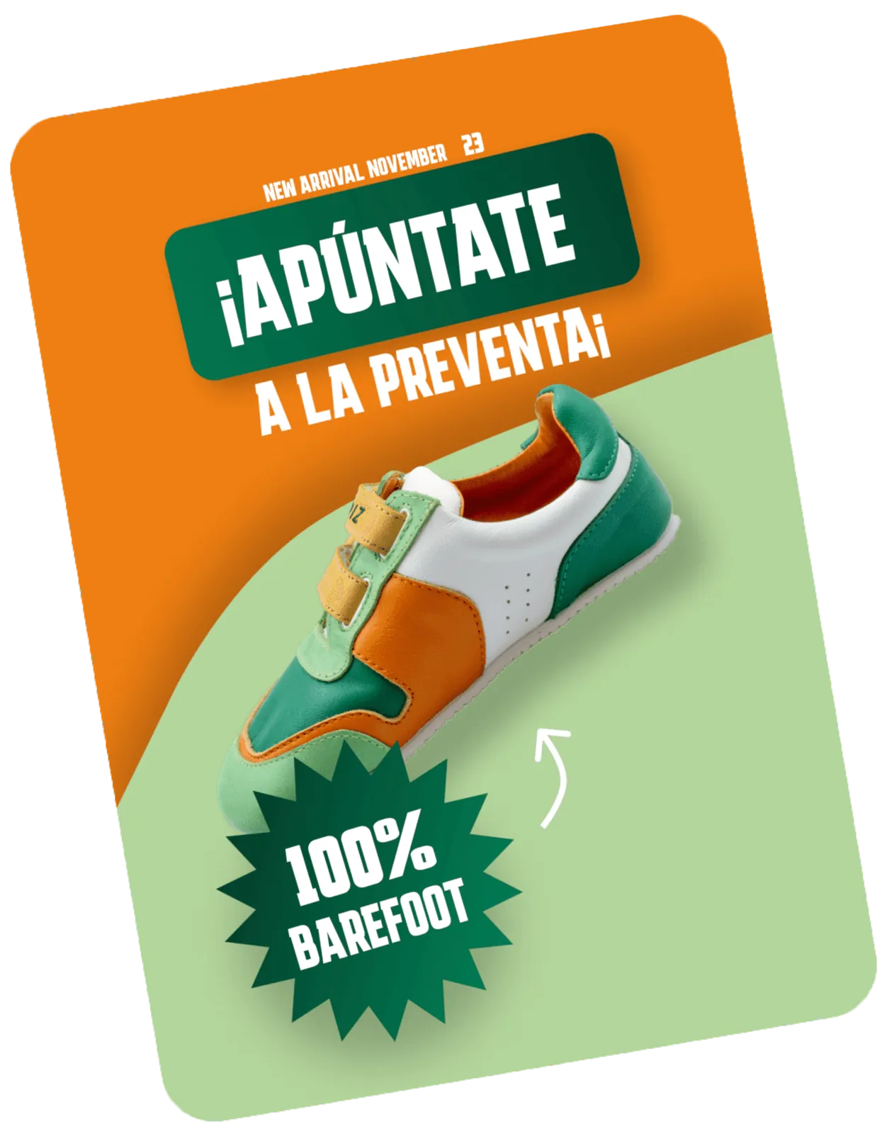 Creatividad de preventa de Vandiz, zapatillas barefoot
