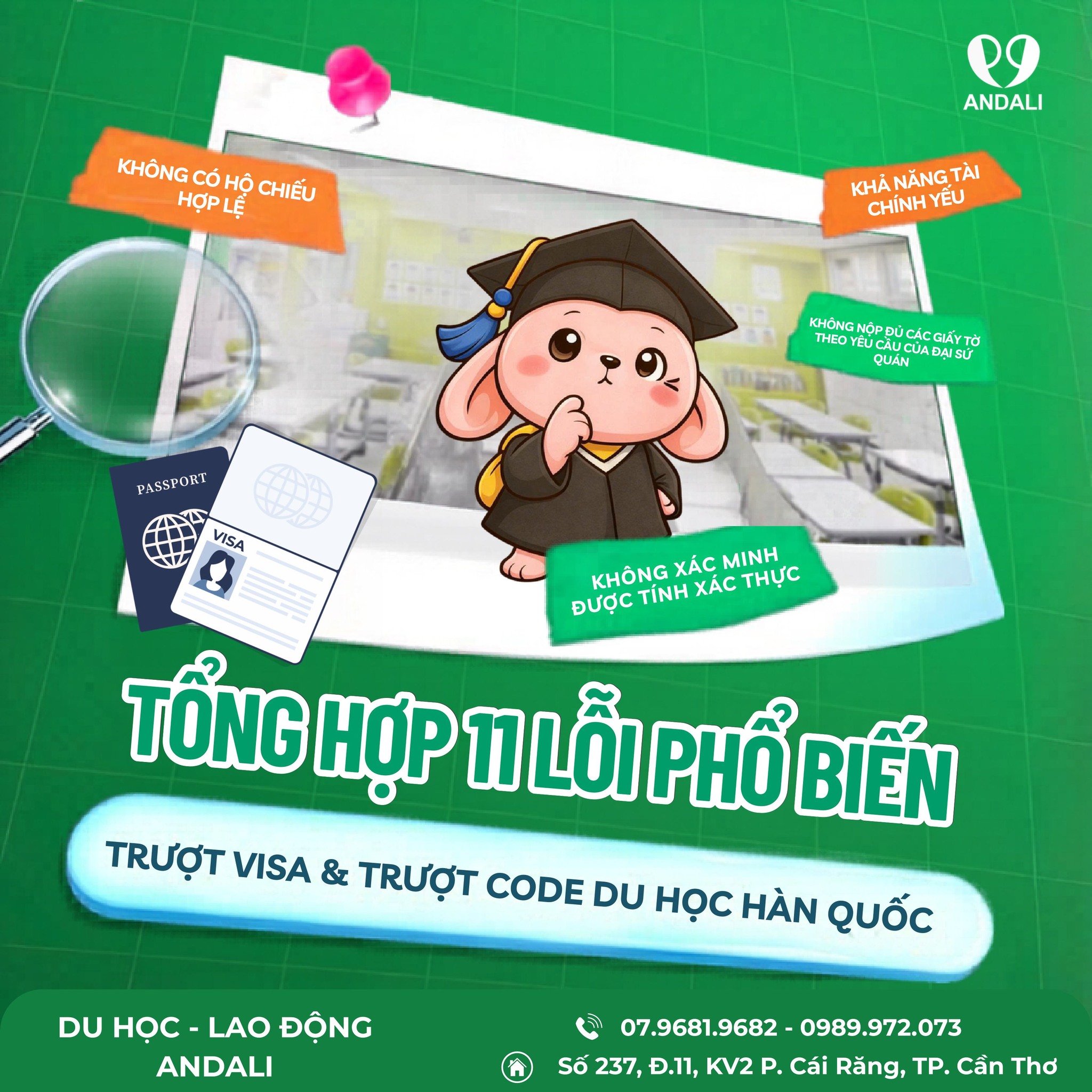 11 lỗi trượt visa du học Hàn Quốc phổ biến nhất hiện nay