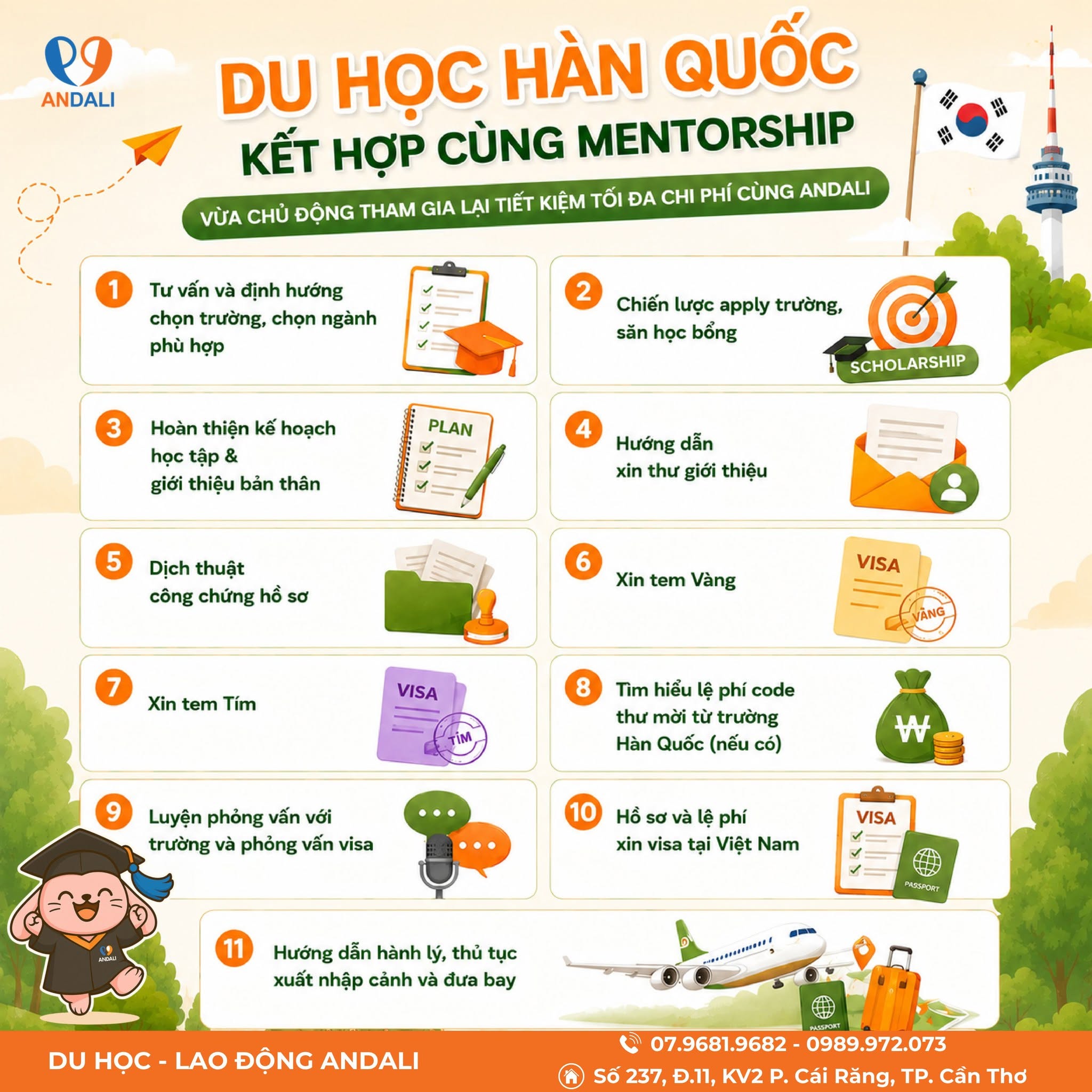 Tự làm hồ sơ du học Hàn Quốc cùng mentor ANDALI Tự làm hồ sơ du học Hàn Quốc cùng mentor ANDALI
