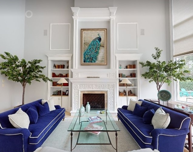 Fireplace before remodel
