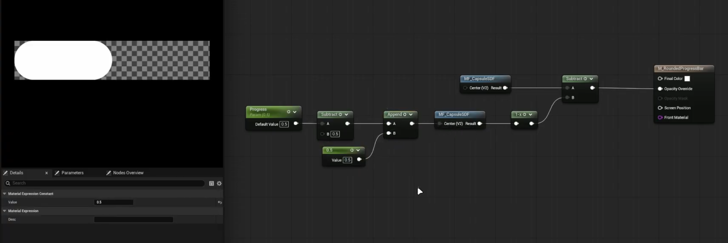 Progress bar capsule material editor unreal sdf Progress bar capsule material editor unreal sdf