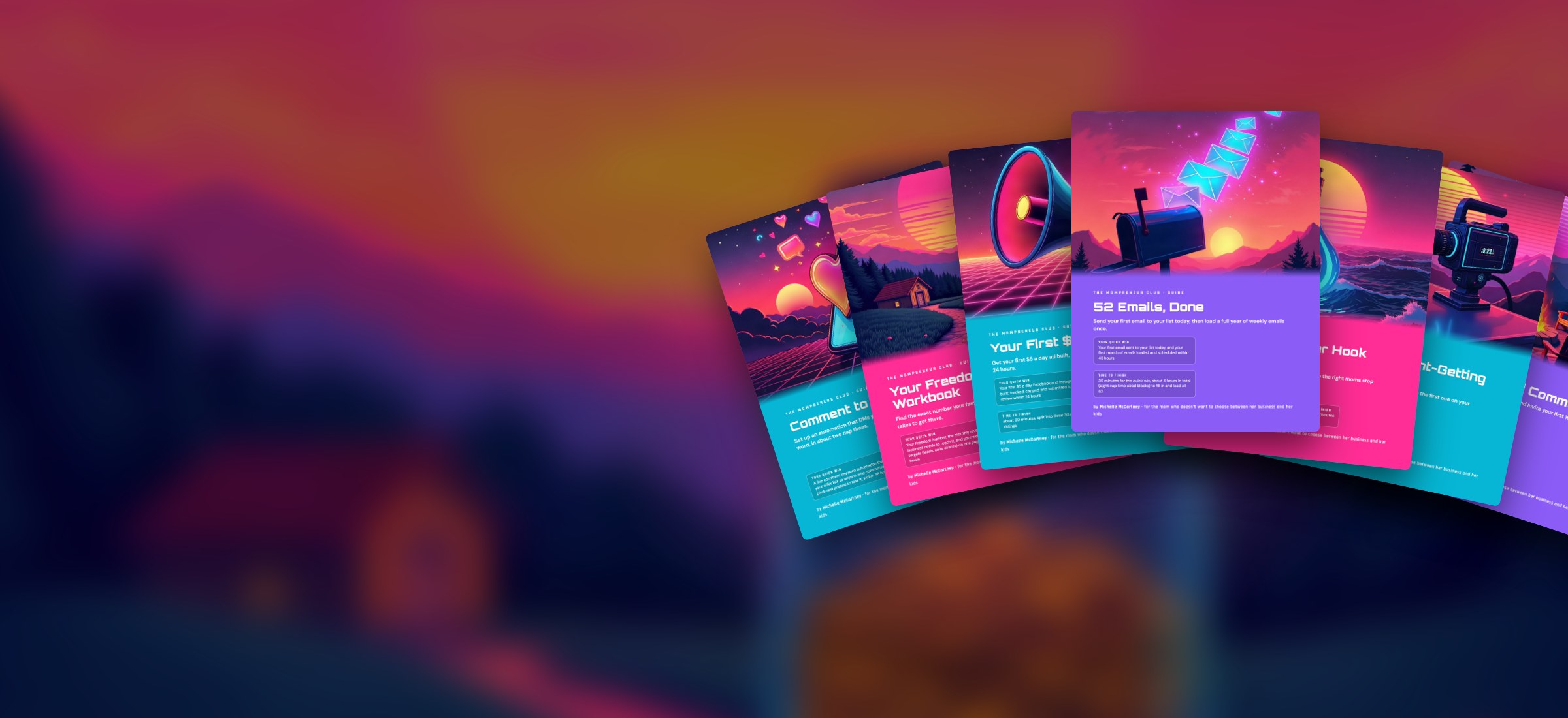 A fan of colorful guide covers