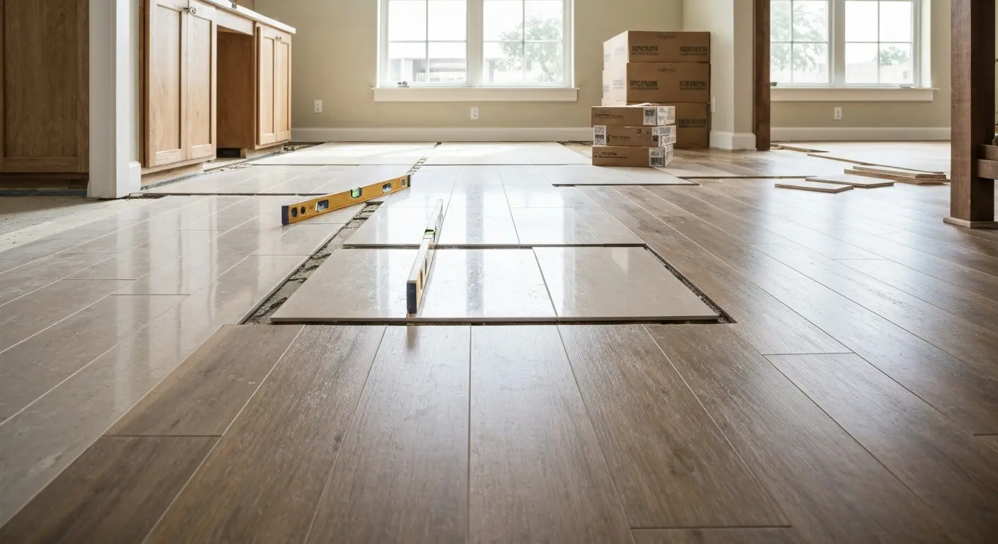 Kitchen flooring installation