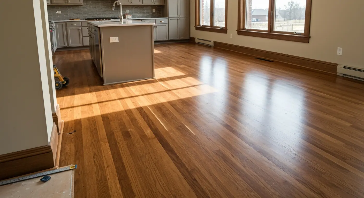 Hardwood kitchen flooring installation Madison