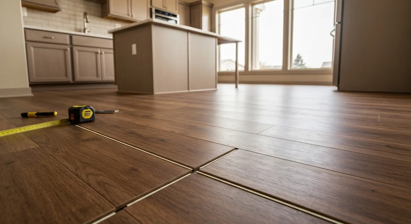 Luxury vinyl plank kitchen flooring