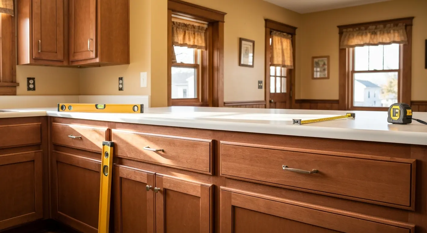 Custom kitchen cabinetry installation