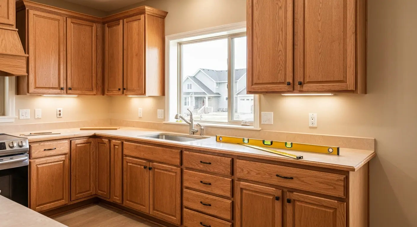 Custom kitchen cabinets installation