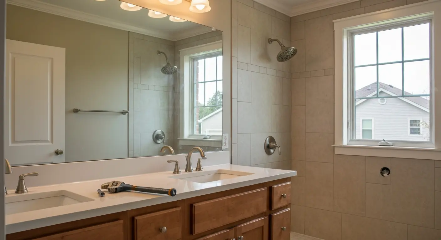 Bathroom fixture installation