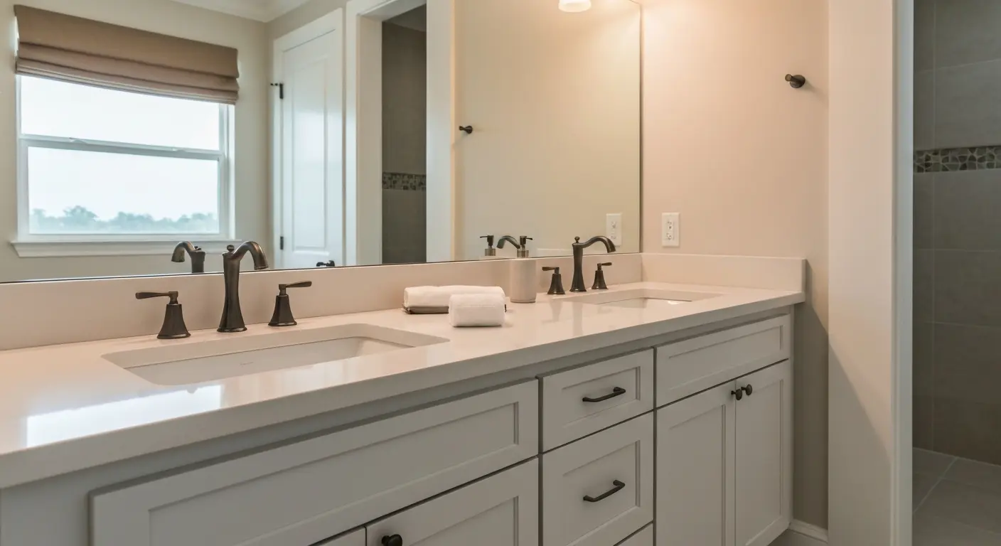 Single and double vanity installation