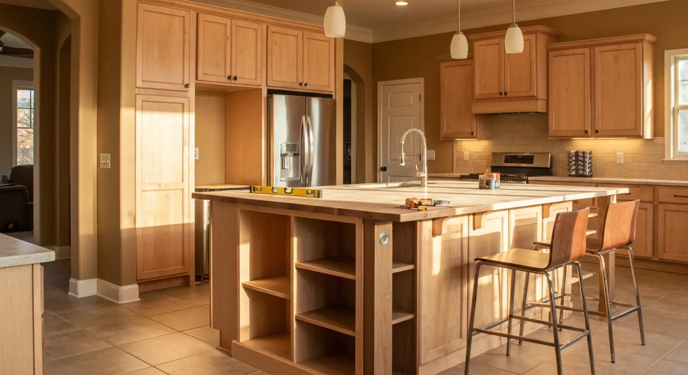Kitchen island design and installation