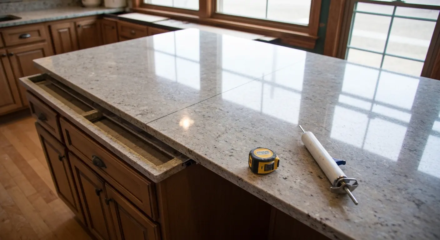 Kitchen countertop installation
