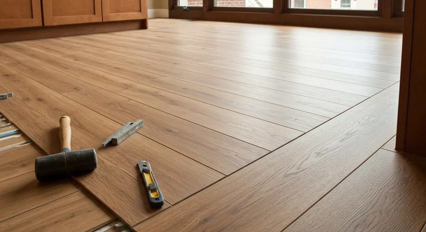 Luxury vinyl plank flooring installation
