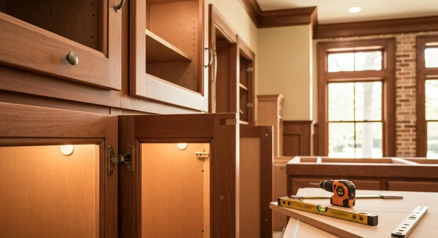 Custom kitchen cabinet installation in Clinton MS