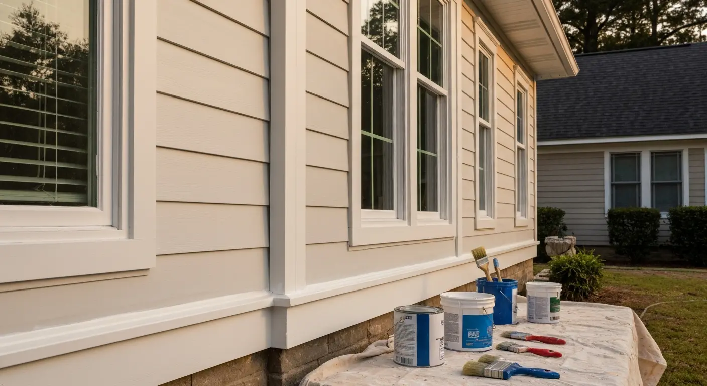 Exterior house siding and trim painting