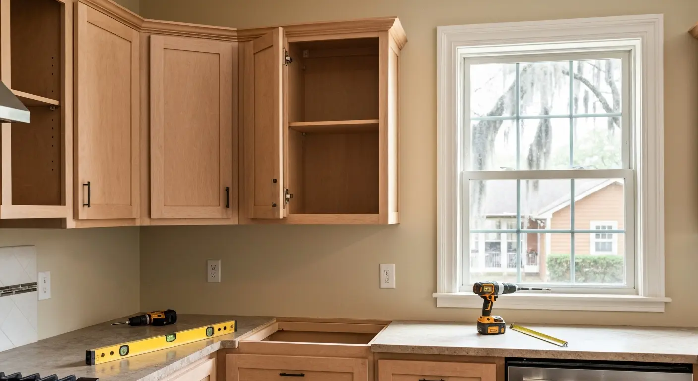 Kitchen cabinet installation project