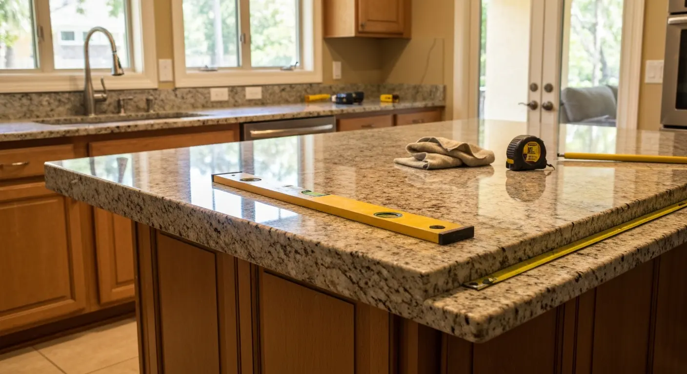 Kitchen countertop installation