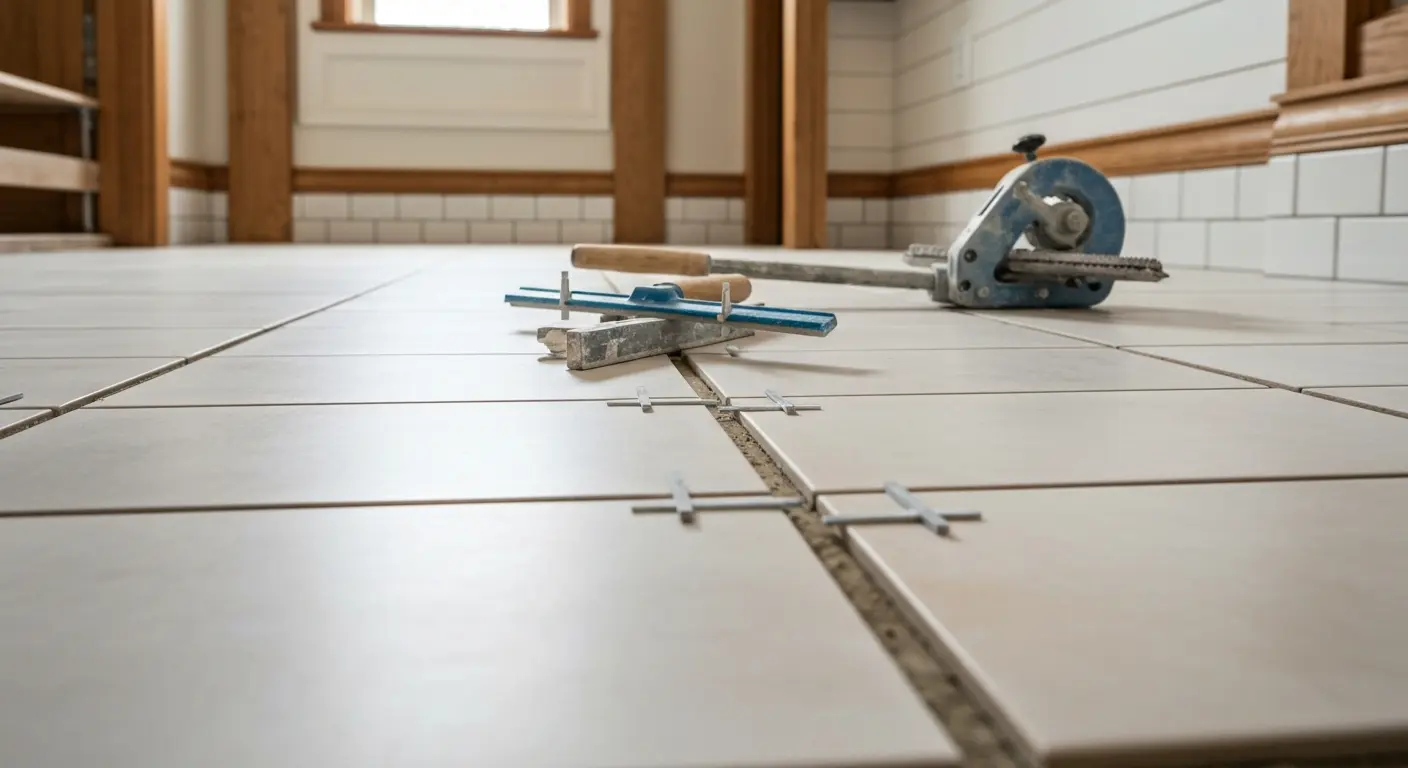 Tile flooring installation