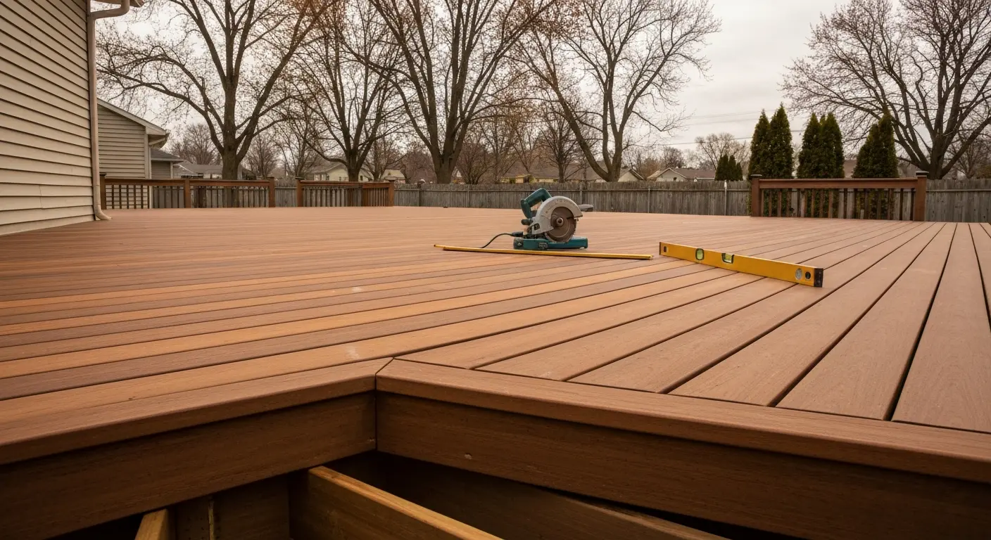 Custom deck construction in Madison