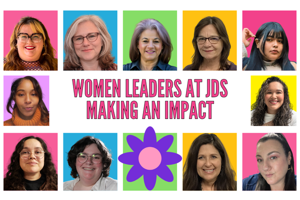 Women leaders at JDS Creative Academy mentoring and collaborating in a creative arts studio