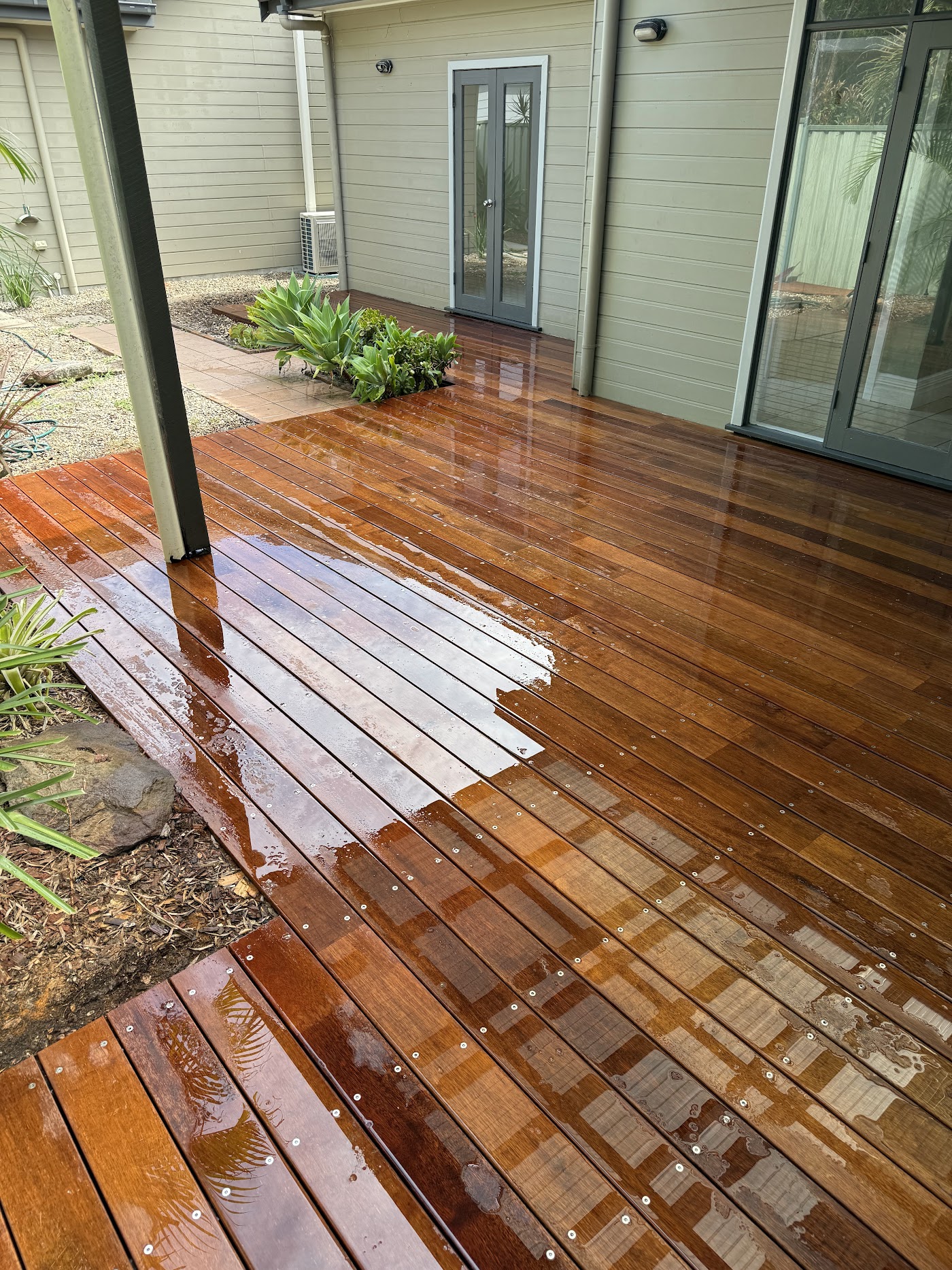 Hardwood timber deck