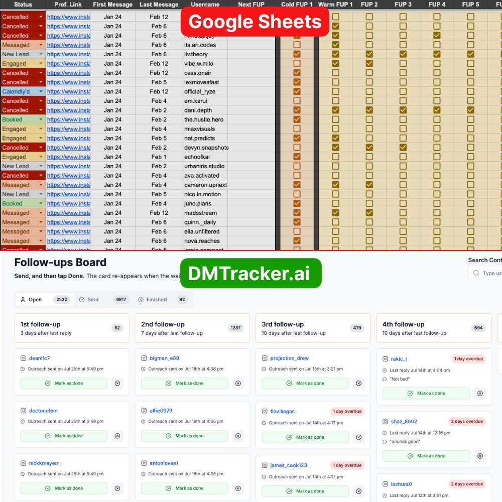 instagram dm crm dmtracker
