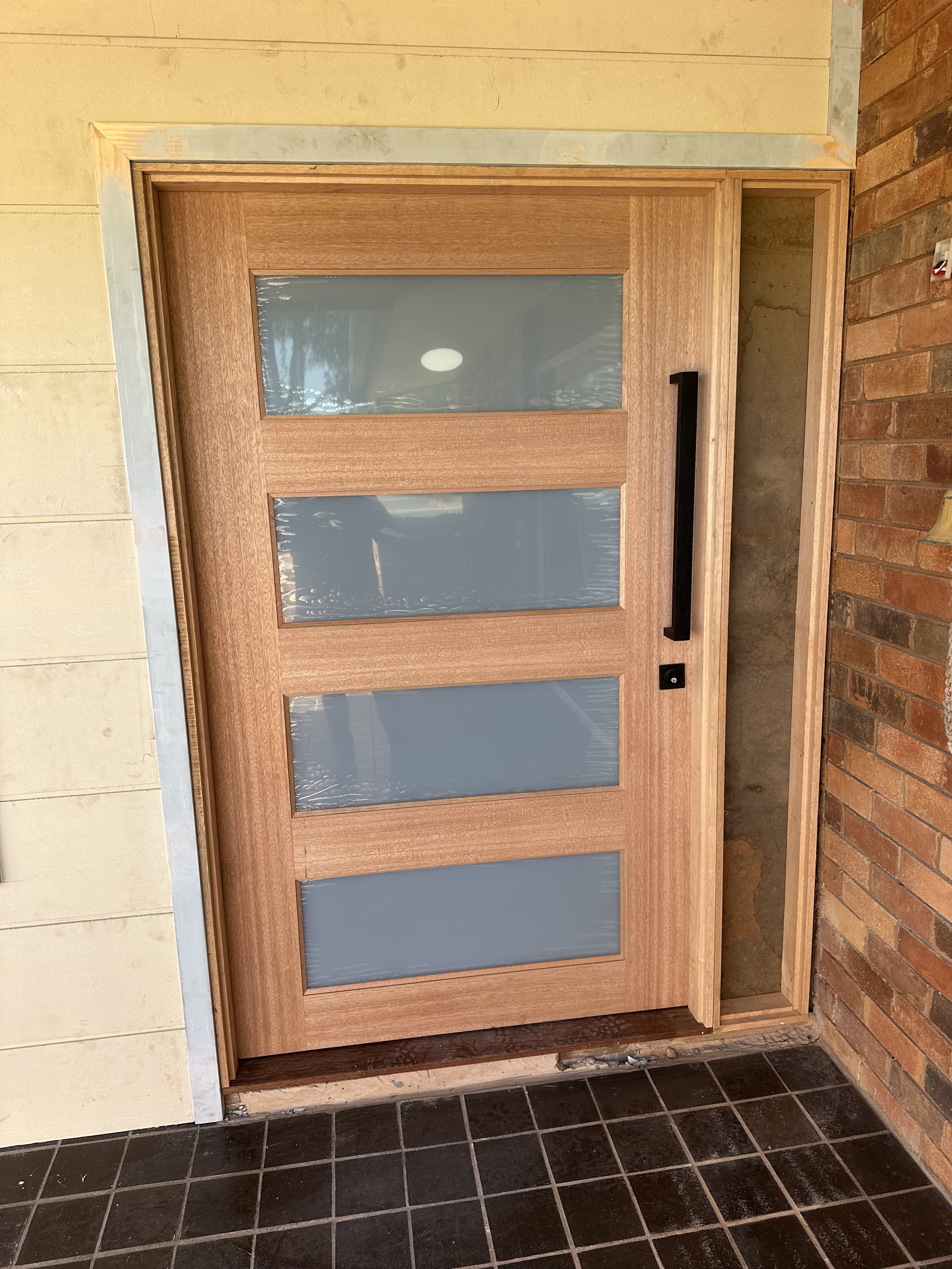 Finished cladding corner and trim detail on the Trangie home