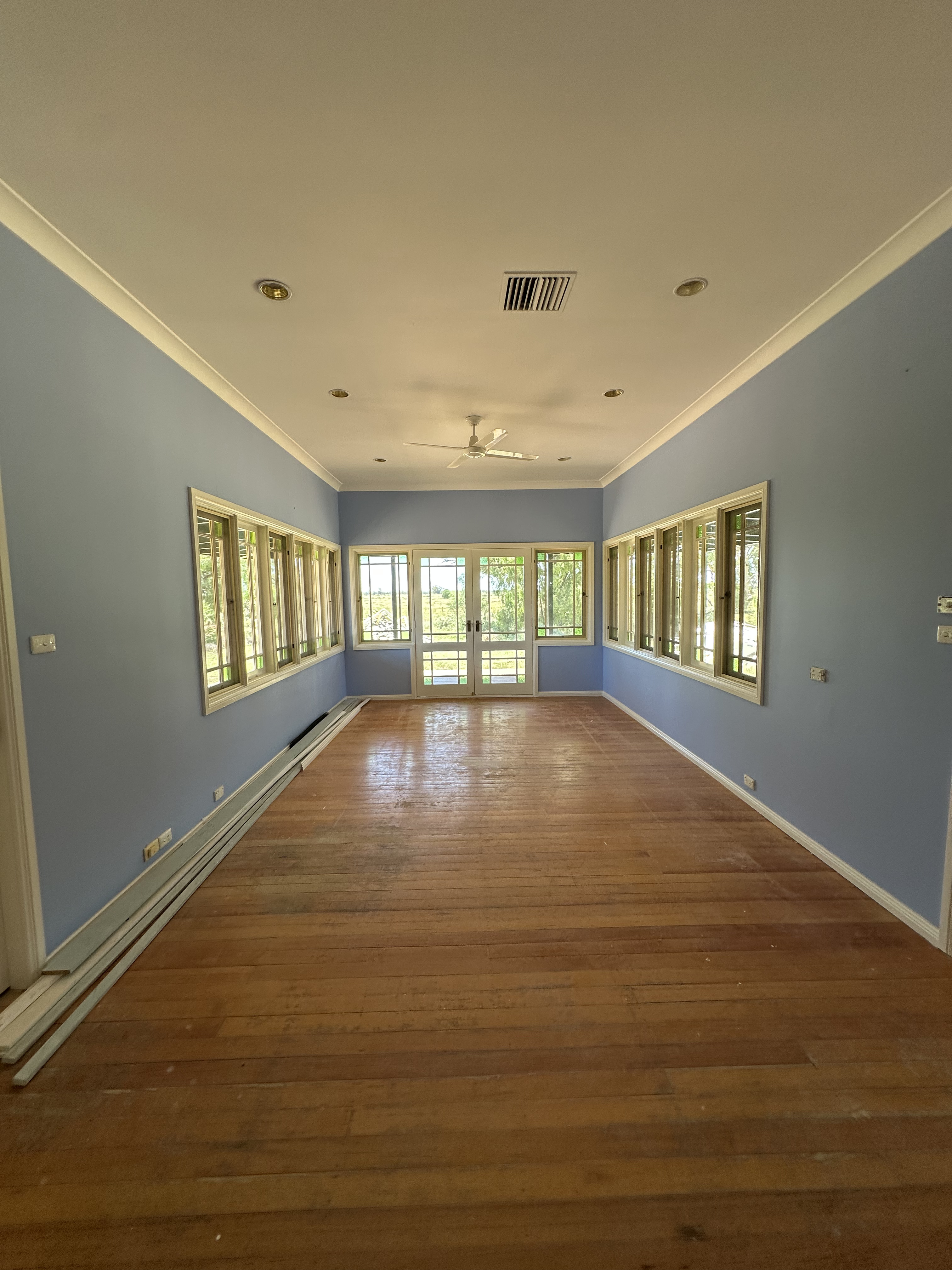 Wide shot of the bright, open extension space in Warren