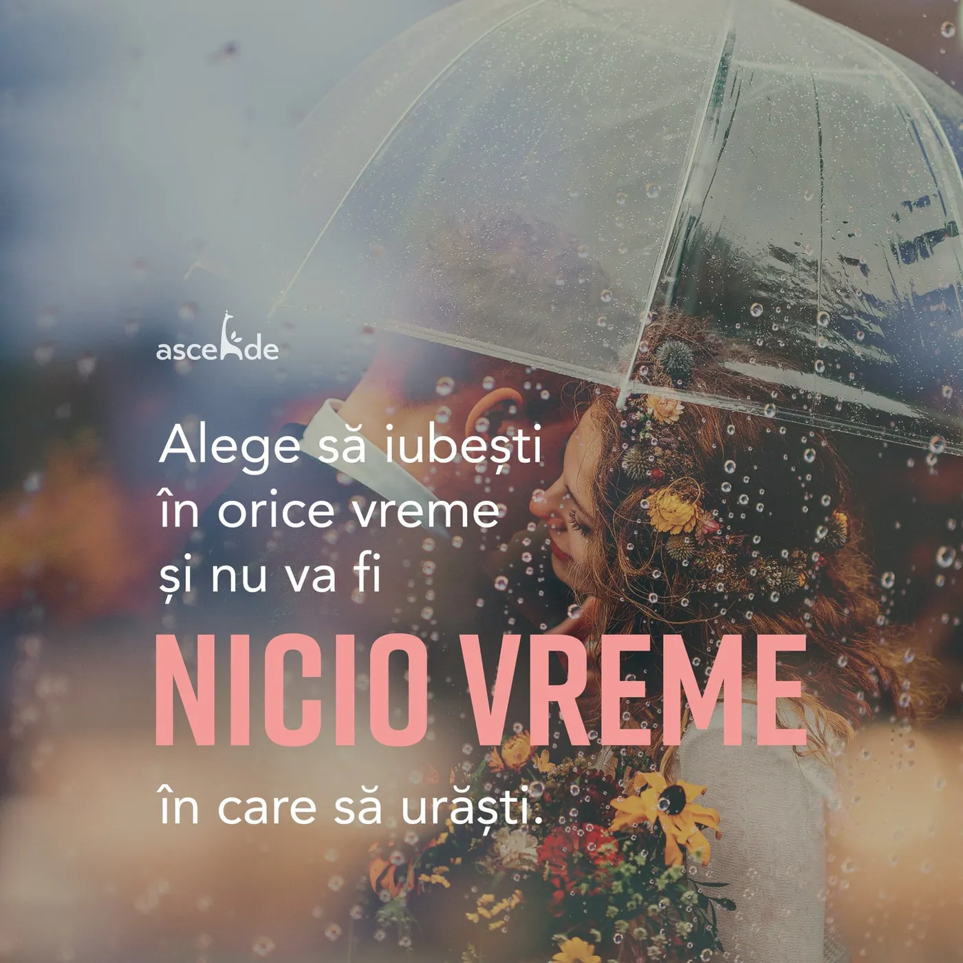 Alege să iubești în orice vreme și nu va fi nici o vreme în care să urăști.