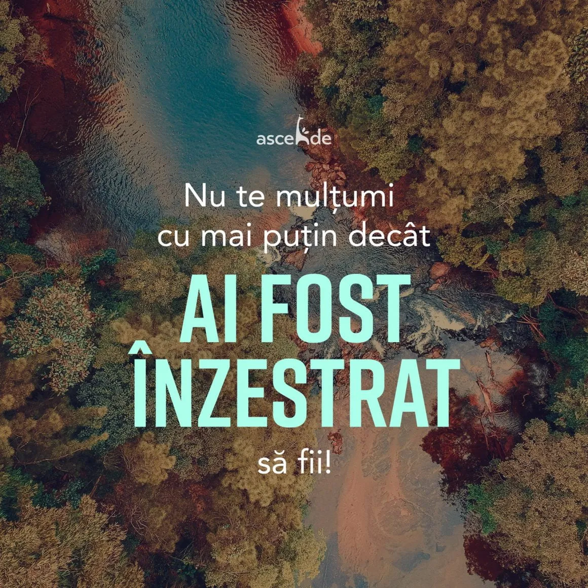 Nu te mulțumi cu mai puțin decât ai fost înzestrat să fii! 
